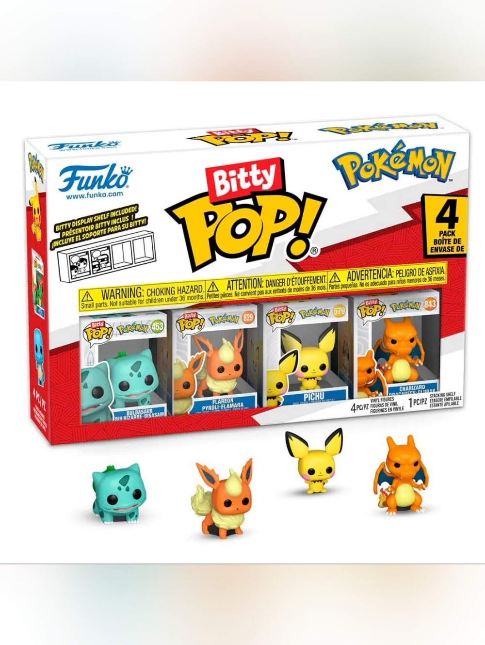 New! Funko POP! Pokémon Series 3 (4 Pack) 2 cm figures
